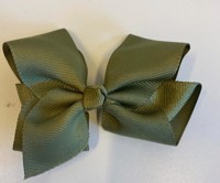 Hårsløjfe 10 cm; lille sløjfe, armygrøn